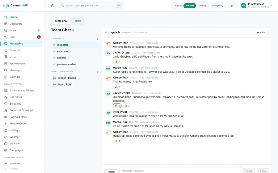 Team chat